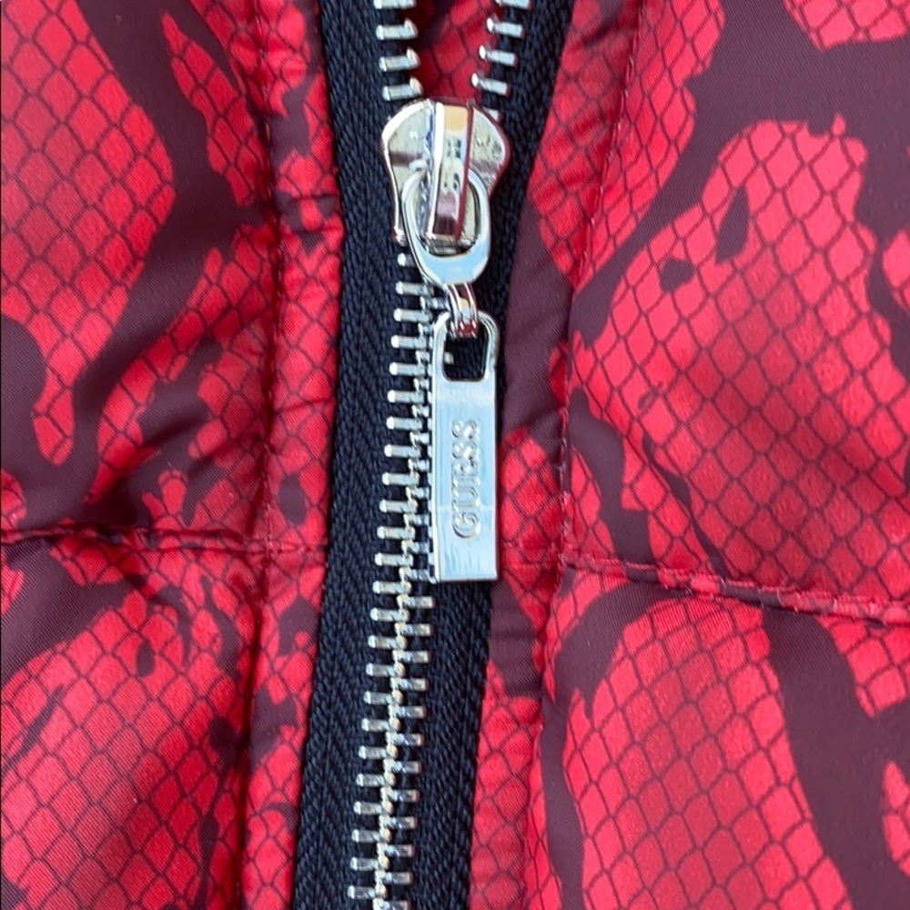 NEW GUESS Baddie Snake-Print Puffer Jacket - Picture 6 of 8